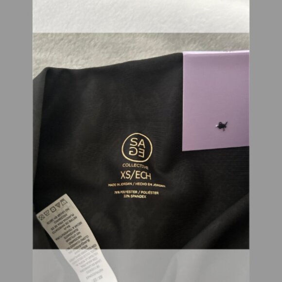 SAGE Women's Black Python Leggings Size XS X-Small Everyday Leggings Pant NWT - Picture 3 of 4